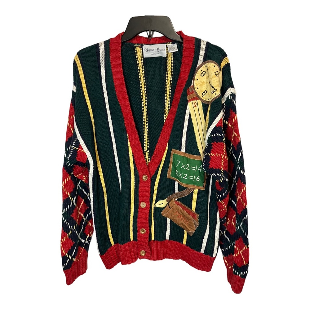 Vintage Sharon Young Teacher Cardigan Sweater